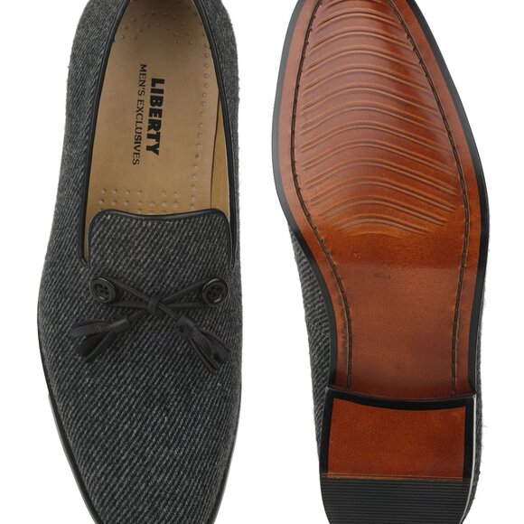 Mens Tuxedo Canvas Textile Noble Loafers and Slip On Shoes Wedding Party Shoes - Picture 6 of 7